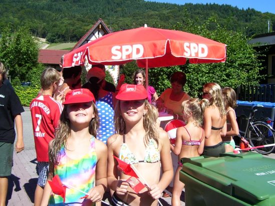 Stand am Schwimmbad